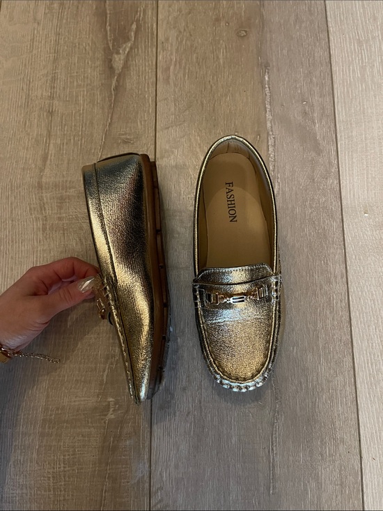 Shoes - Espadrilles Metallic Gold size 6- never worn!